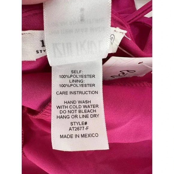 12TH TRIBE Pink Satin Crop Top - Picture 11 of 11